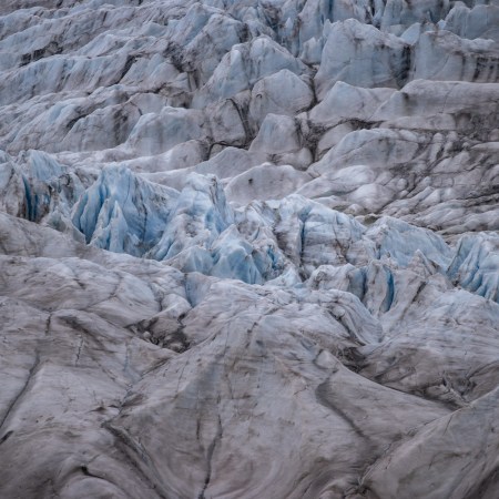 An Arctic fjord. A new study has found that microplastics have infiltrated Arctic ice algae.