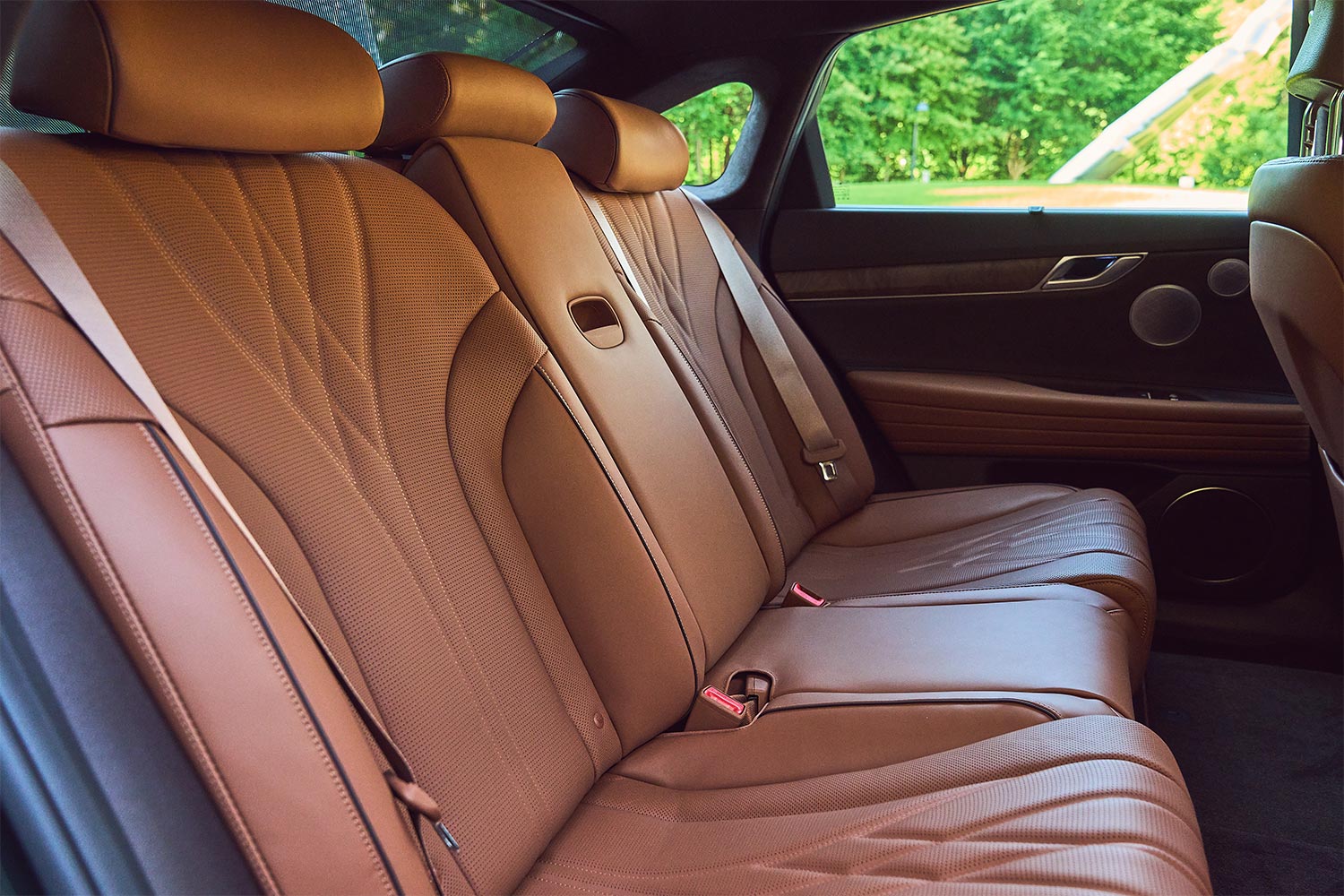 The backseat of the 2023 Genesis Electrified G80