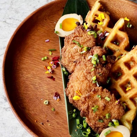 KAIYO Cow Hollow Chicken Karaage and Waffle Brunch Menu Item