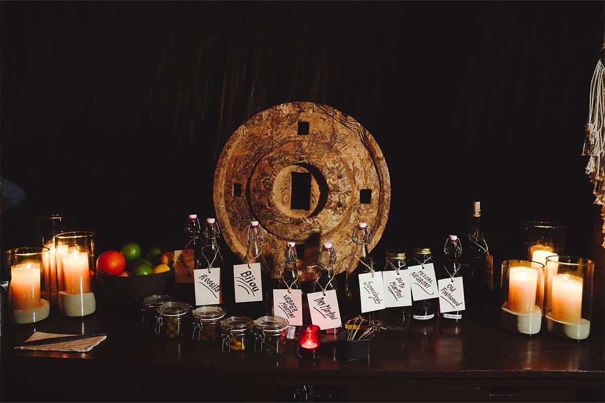 Some pre-batched cocktails at La Isla Secreta