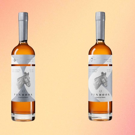 Two bottles from Pinhook's Rye Vertical Series
