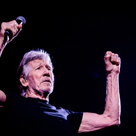 Roger Waters flexing