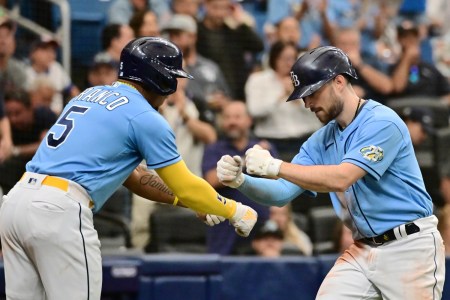 Tampa Bay Rays celebrating