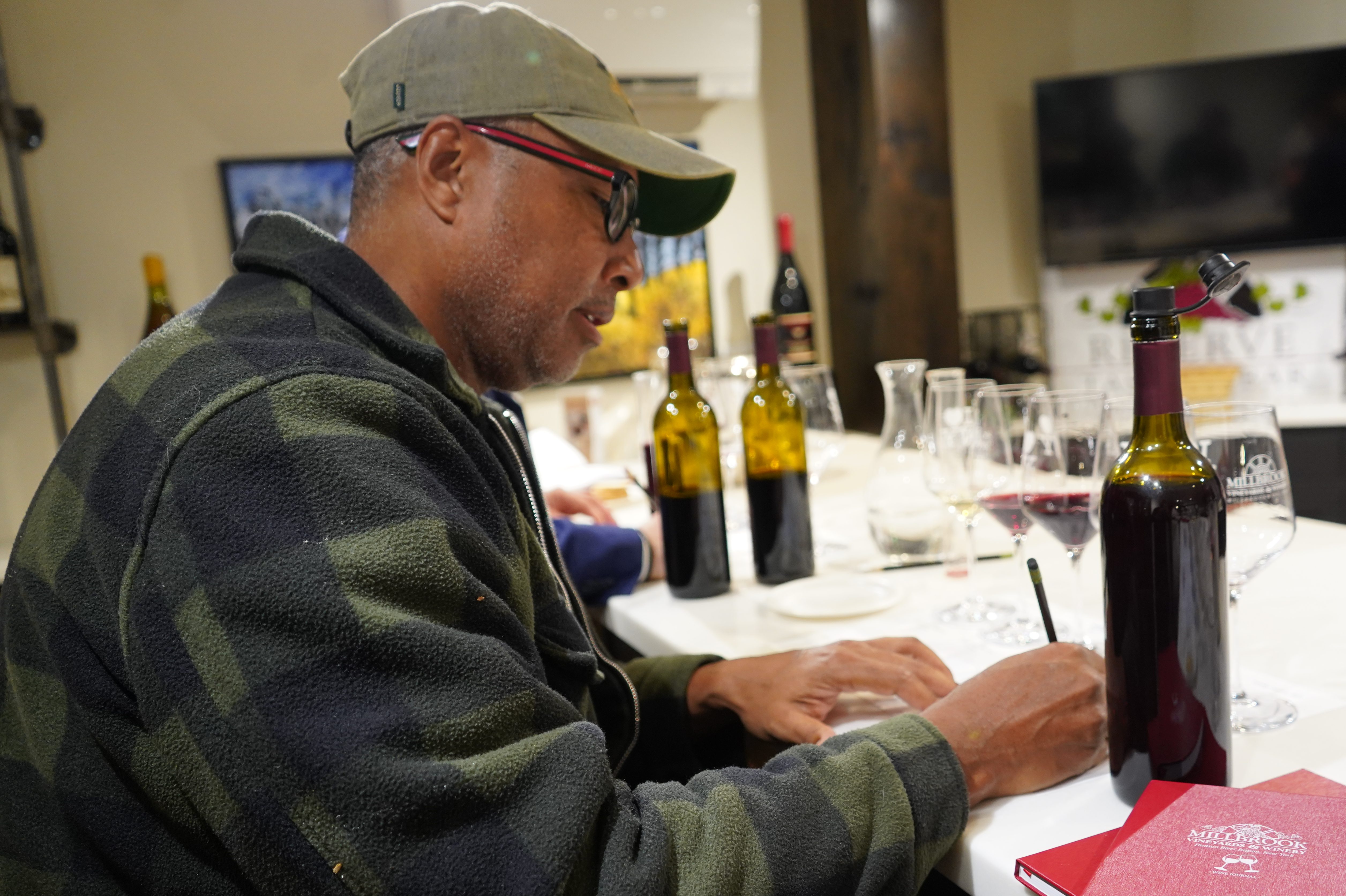 Bernie Williams honing his craft at Millbrook Vineyards.