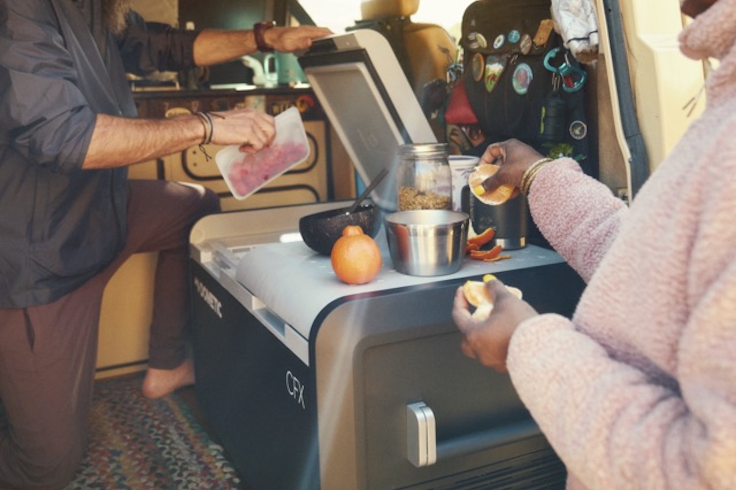 two models around a Dometic cooler