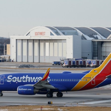 southwest airlines plane at the airport