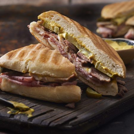 Classic Grilled Cuban Sandwich.