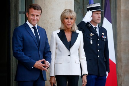 French President Macron Hosts Greek PM Mitsotakis At The Elysee Palace In Paris