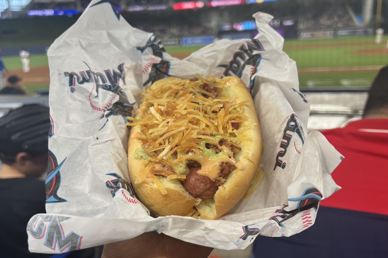 loaded hot dog at miami marlins stadium