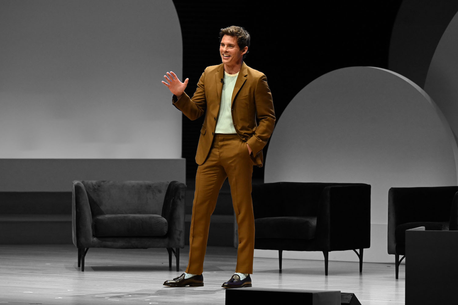 a photo of James Marsden with a greyed-out background