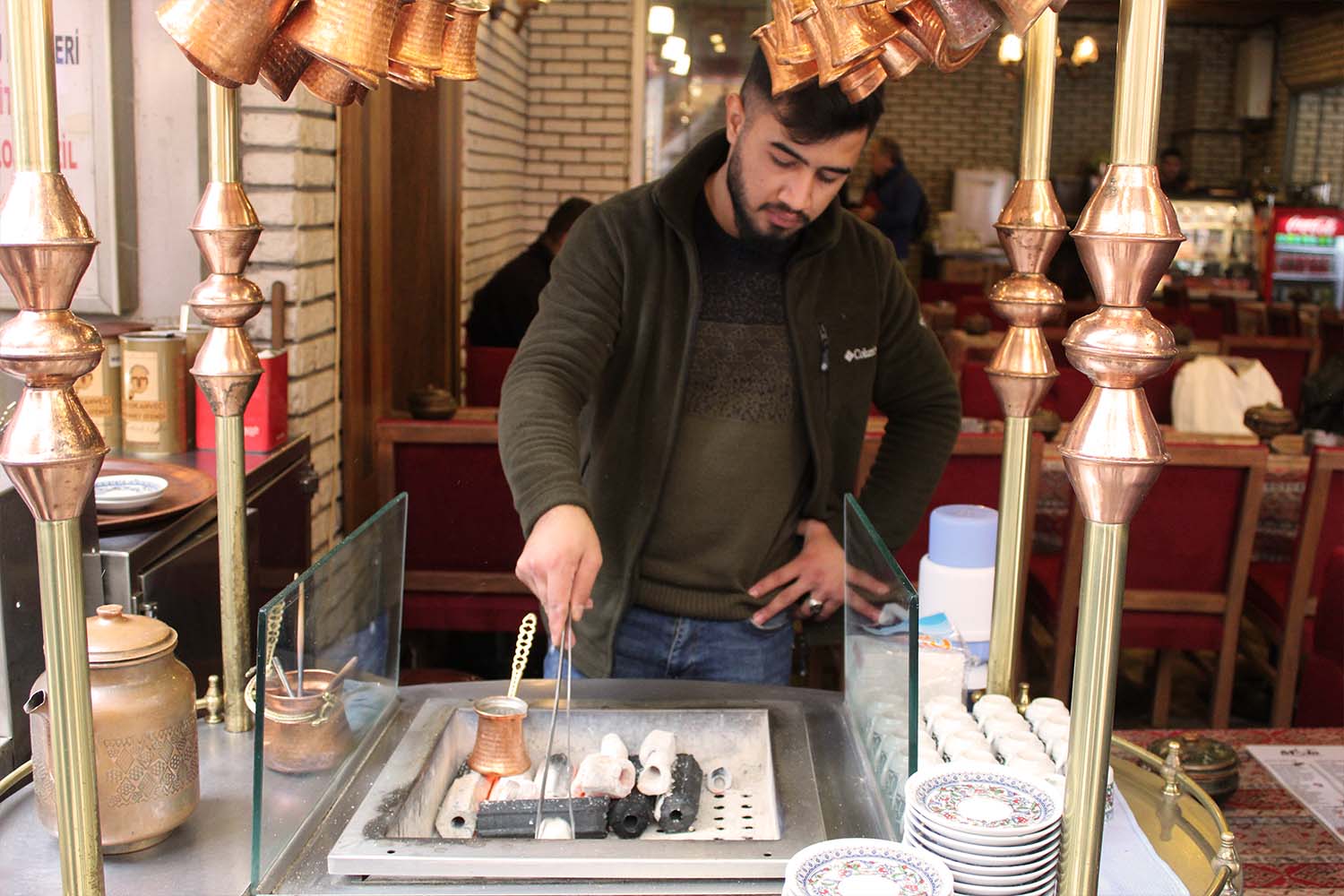 The making of Turkish coffee