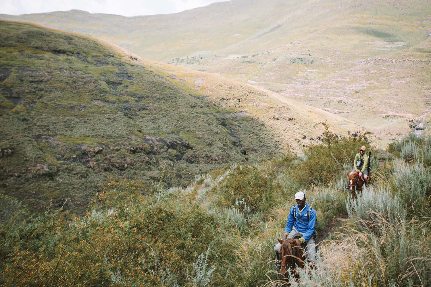 Passing through the Maluti Mountains