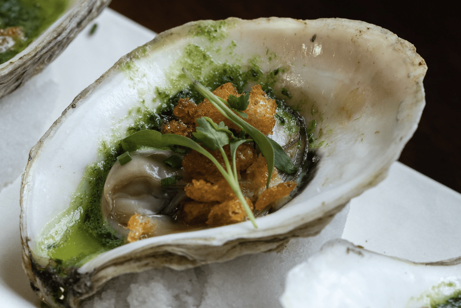 Grilled oysters from Crown Jewel.
