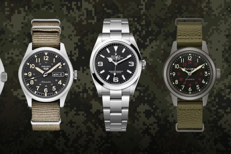 A row of watches.