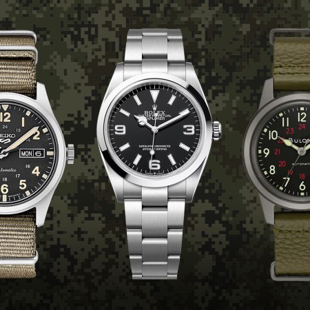 A row of watches.