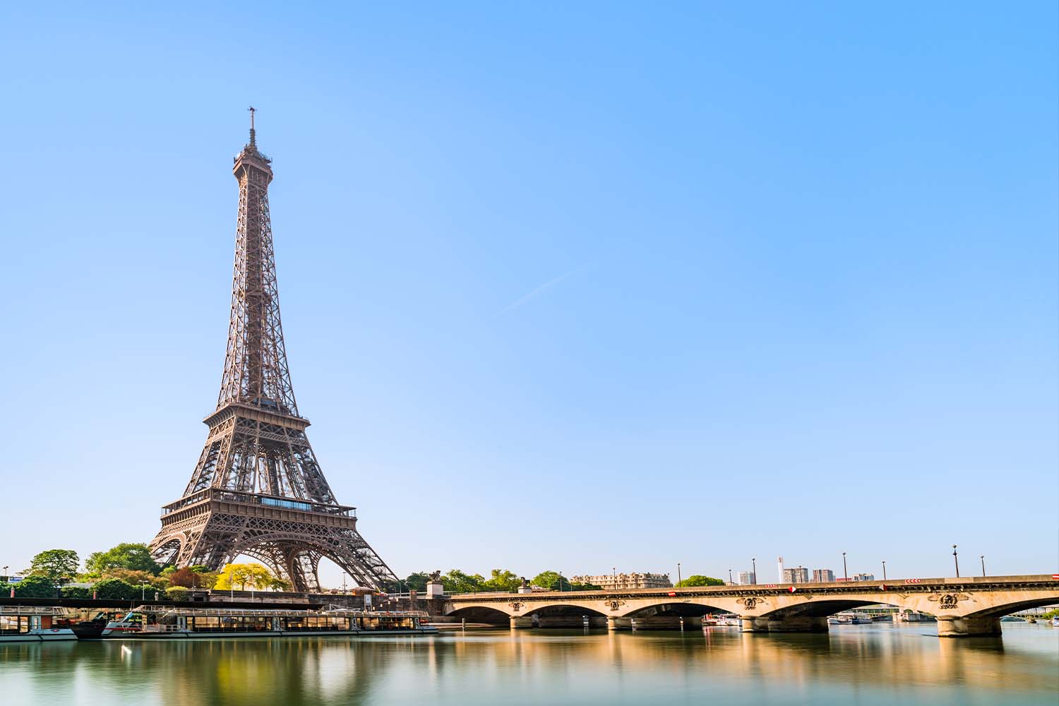 The Seine River in Paris, which the city is trying to clean up in time for the 2024 Summer Olympics