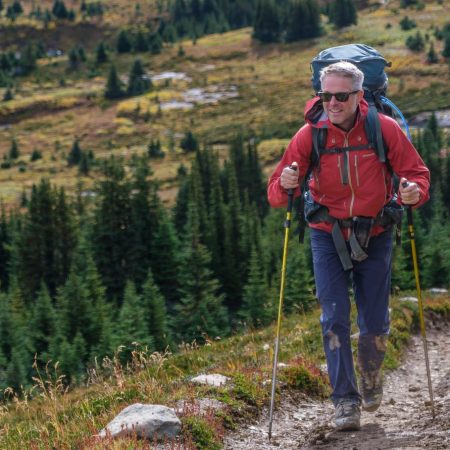 Chris Nutall-Smith hiking.