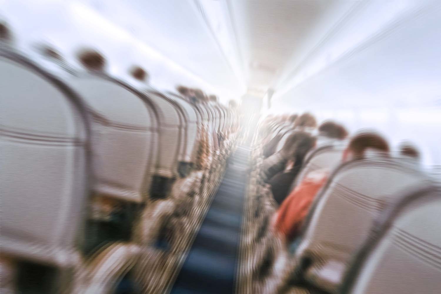 Commercial plane shaking as it passes through a turbulent patch