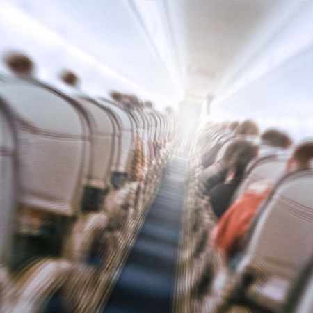 Commercial plane shaking as it passes through a turbulent patch