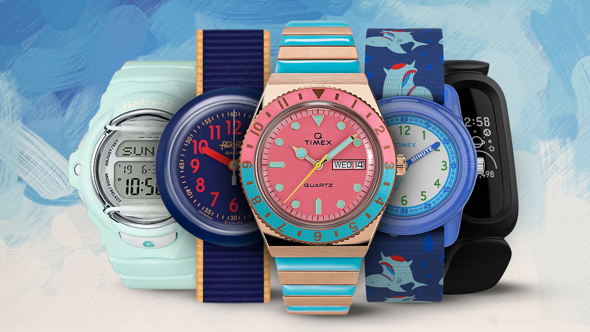 collage of kids watches