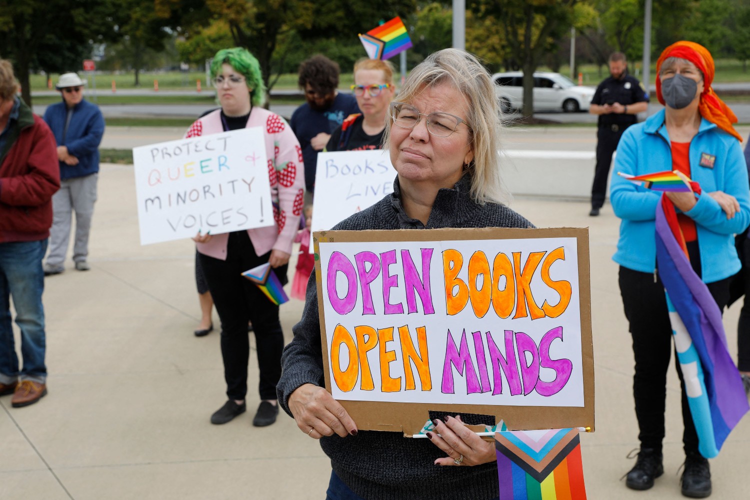 Book ban protest
