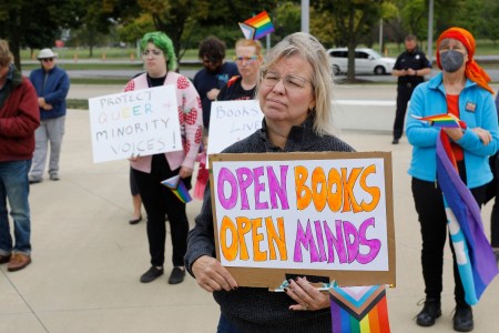 Book ban protest
