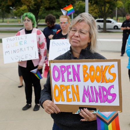 Book ban protest