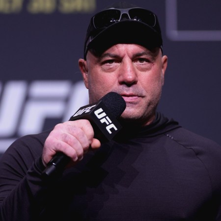 Joe Rogan attends the UFC 277 ceremonial weigh-in at American Airlines Center on July 29, 2022.