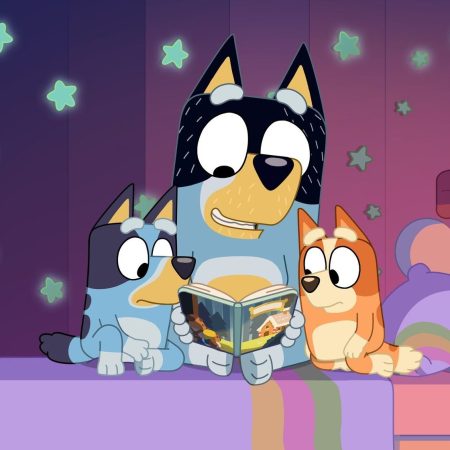 Bandit and family on "Bluey"