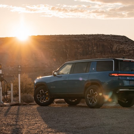 2022 Rivian at charging station
