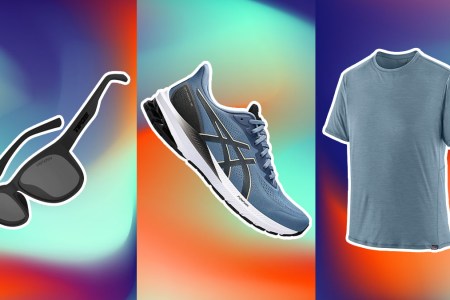 Sunglasses, running shoes and a T-shirt that are perfect for beginner runners
