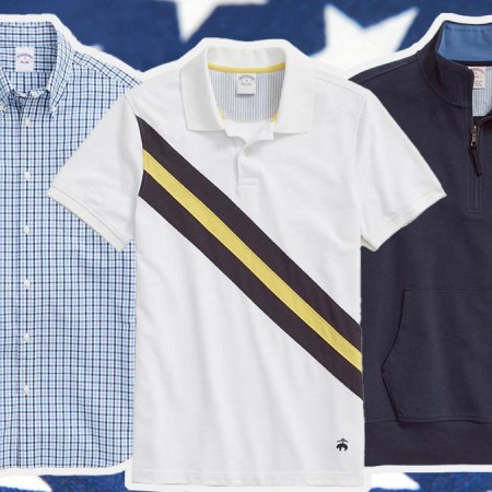 a collage of items from the Brooks Brothers Fourth of July sale