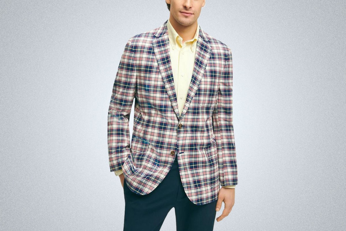 Brooks Brothers Regent Classic-Fit Madras Sport Coat