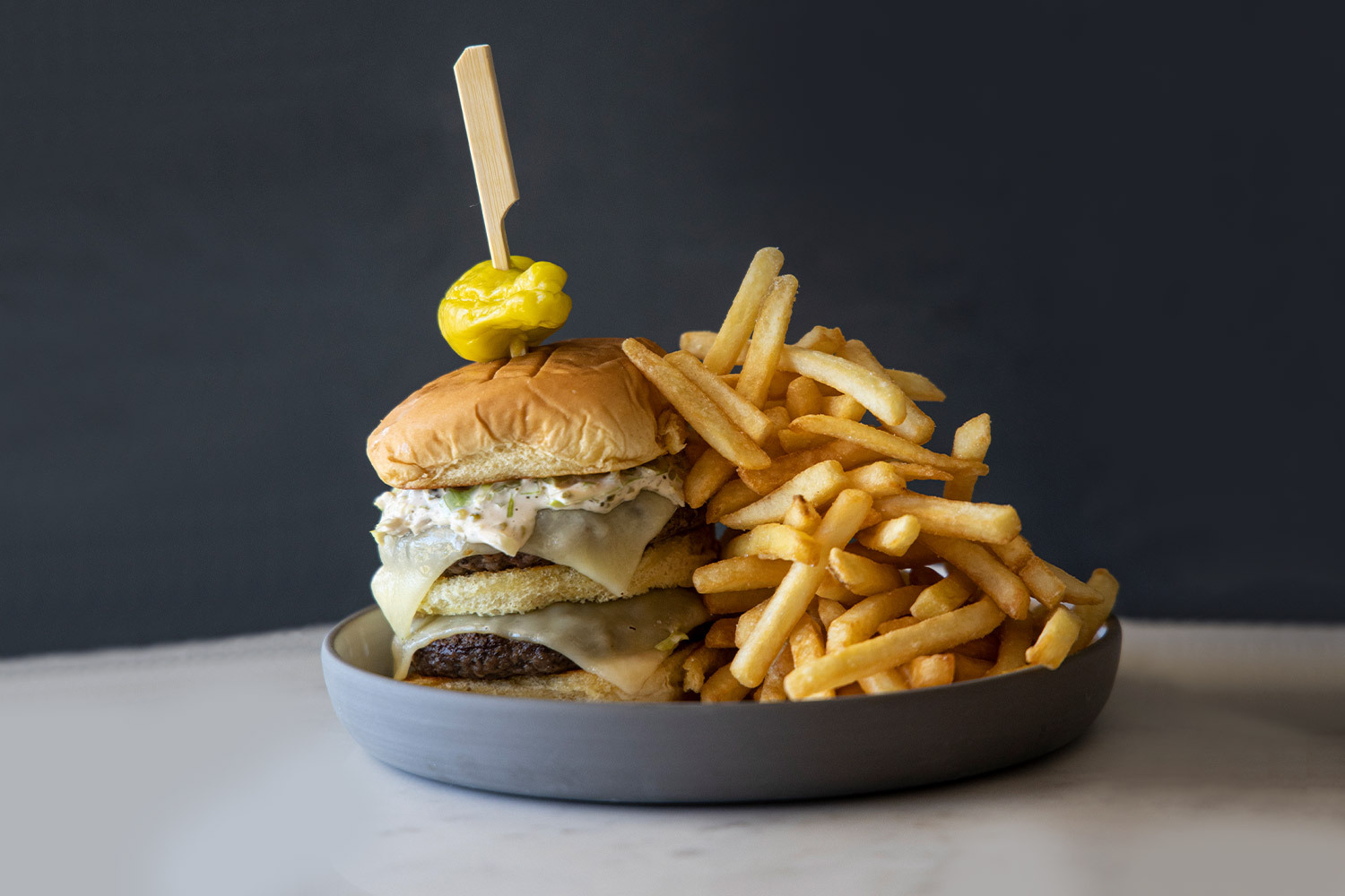 burger and fries