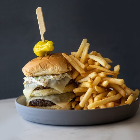 burger and fries