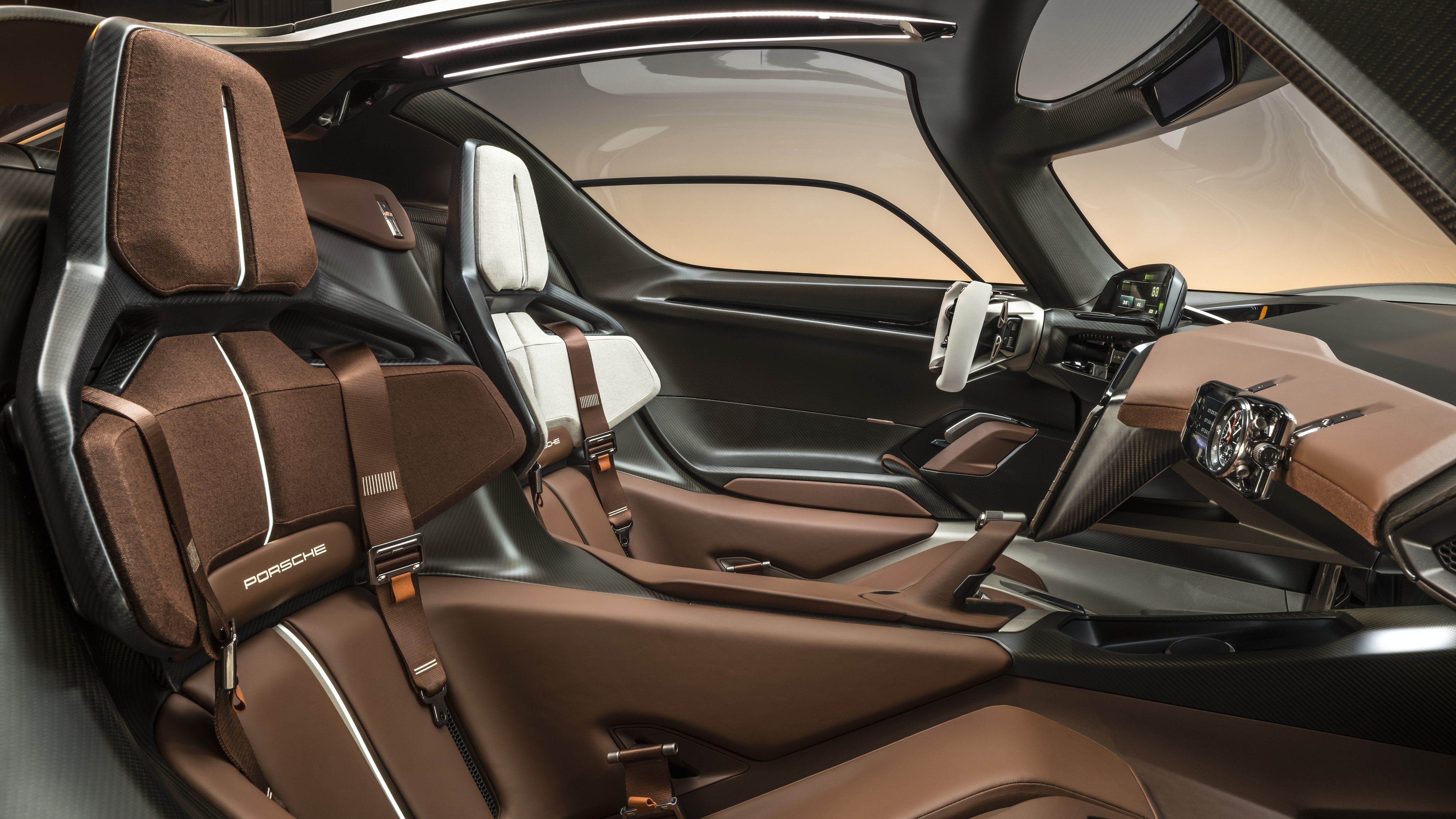 interior of Porsche’s Mission X.