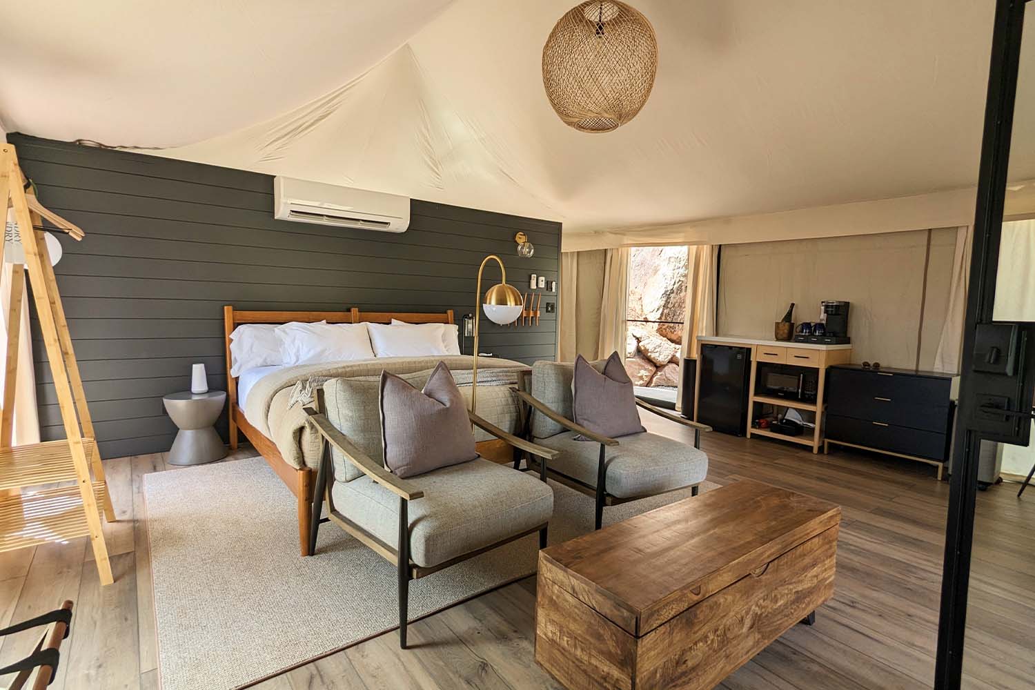 Inside a Desert Rose Luxury Camp at Open Sky
