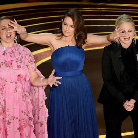 aya Rudolph, Tina Fey, and Amy Poehler speak onstage during the 91st Annual Academy Awards