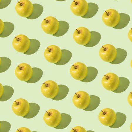 green apples against green background