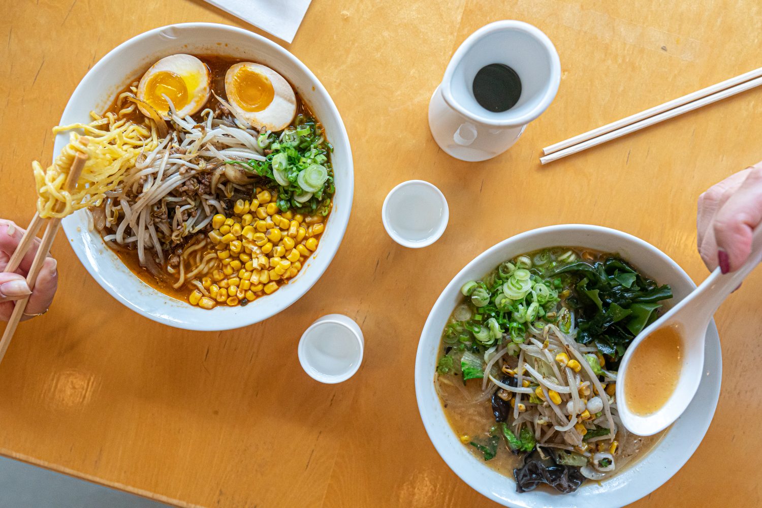 up-close shot of two bowls of ramen. dc best ramen bars