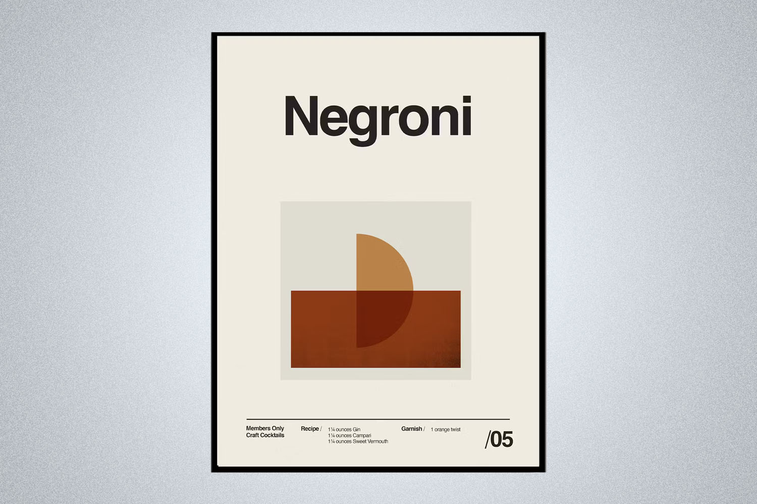 Negroni Cocktail Poster