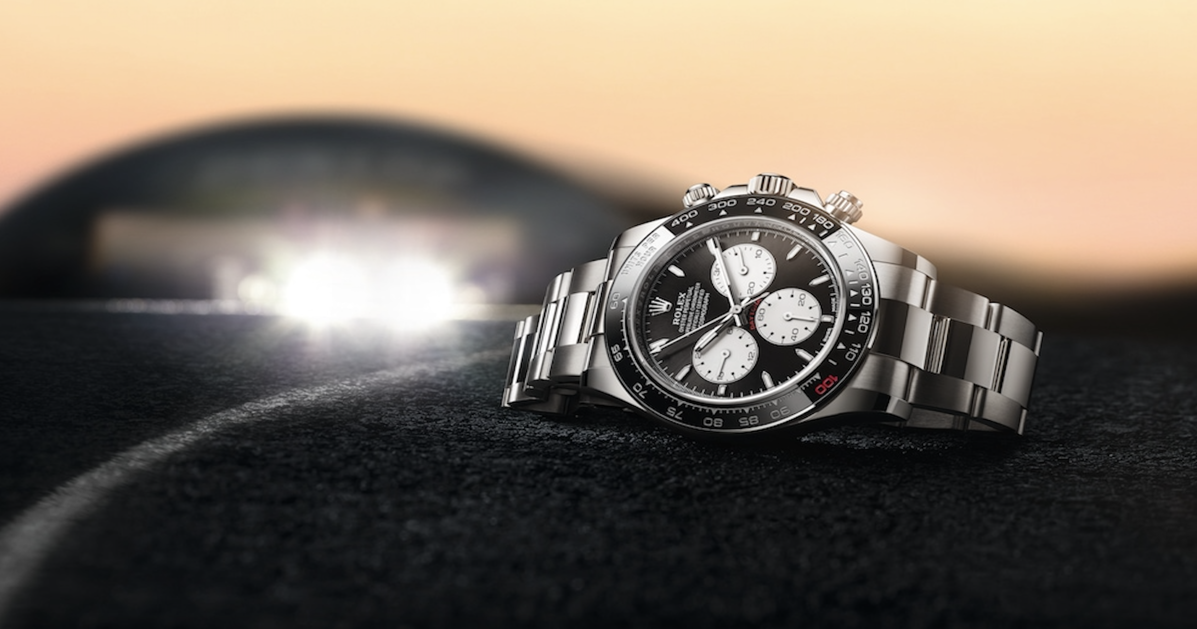 new Rolex Daytona on its side