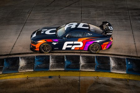 black orange and purple and red sports race car