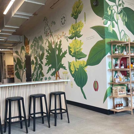 The new tasting room at Wilderton, an Oregon-based non-alc spirits producer