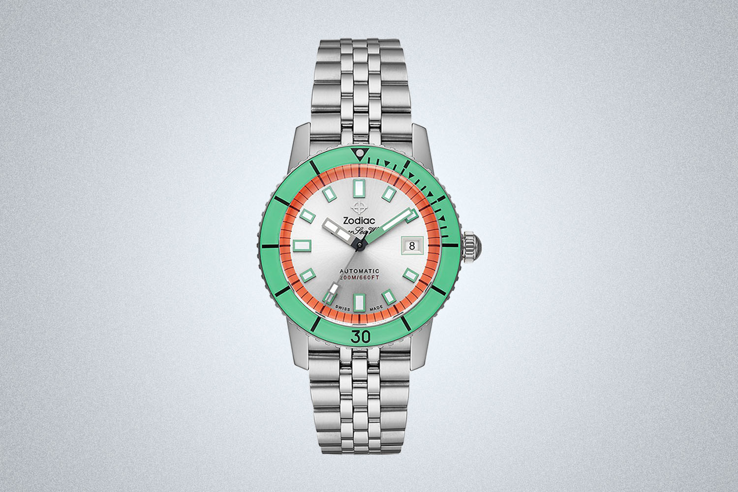 Zodiac Super Sea Wolf Compression Automatic Stainless Steel Watch