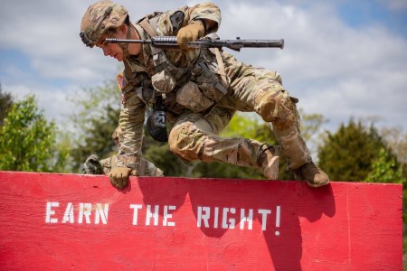 Soldier vaulting