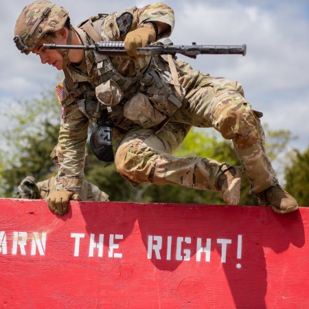 Soldier vaulting