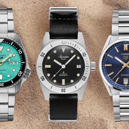 watches on sand.