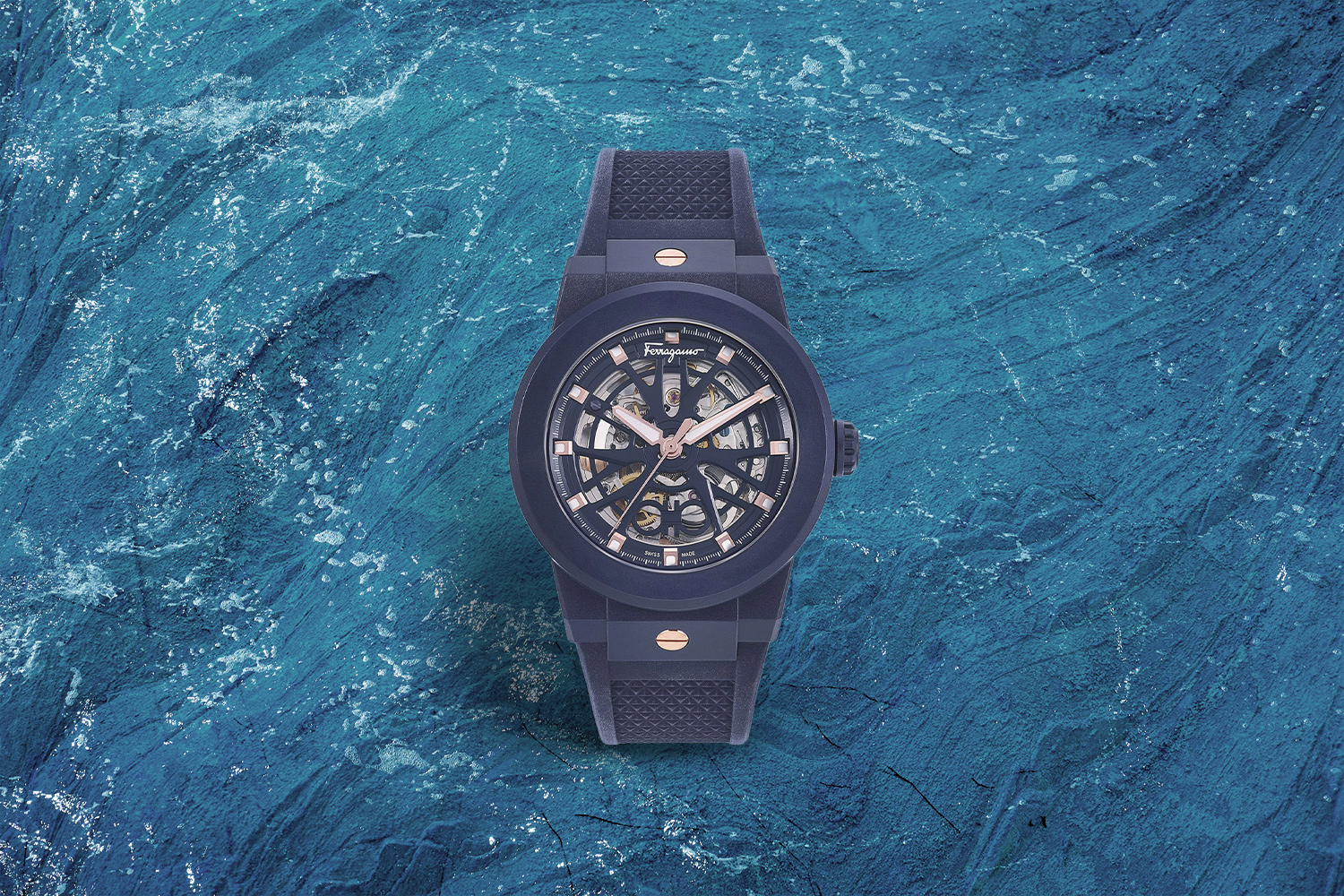 dark blue watch