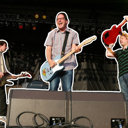 The Hold Steady performs onstage at the Pitchfork Music Festival at Union Park on July 19, 2008